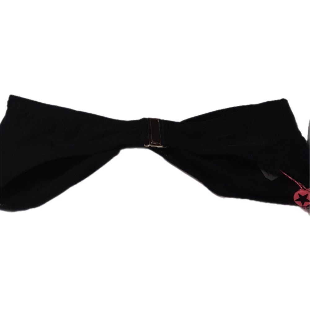 South beach mix and match knot bandeau bikini top size 4 small black - Picture 2 of 5